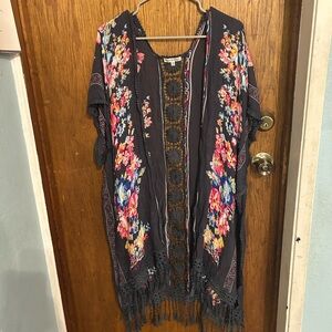 Long Boho Kimono Floral